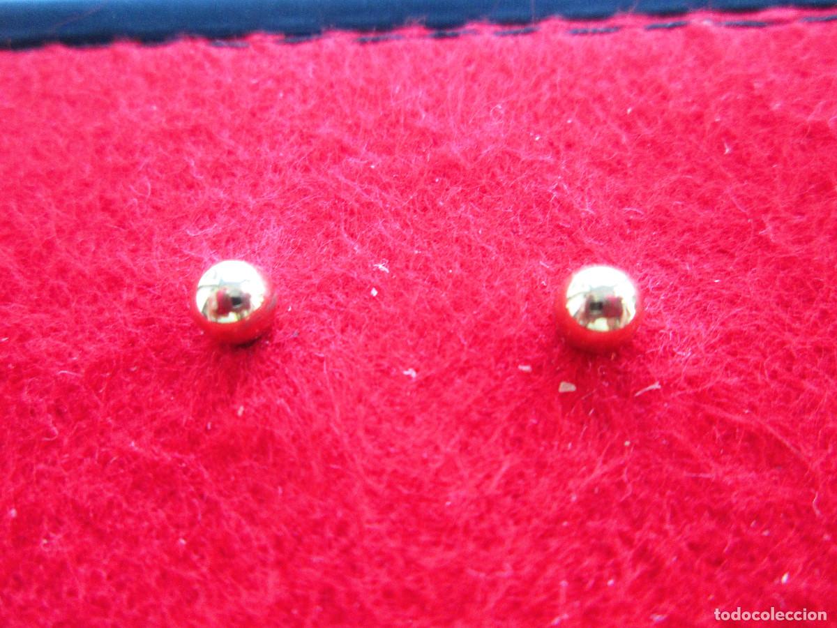 Joyeria: PENDIENTES DE ORO DE 18 KLTS. - BOLAS - CIERRE DE ROSCA - SIN ESTRENAR - Foto 3