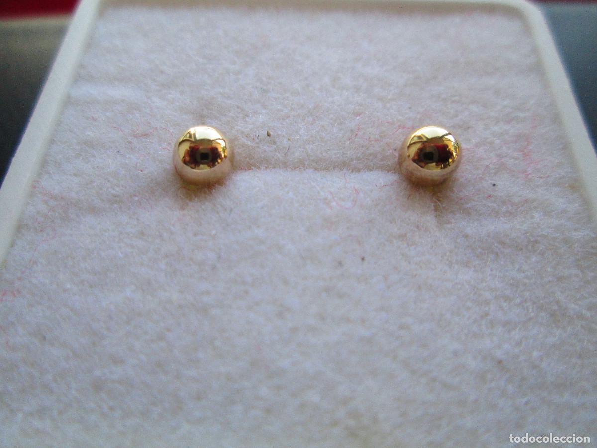 Joyeria: PENDIENTES DE ORO DE 18 KLTS. - BOLAS - CIERRE DE ROSCA - SIN ESTRENAR - Foto 6