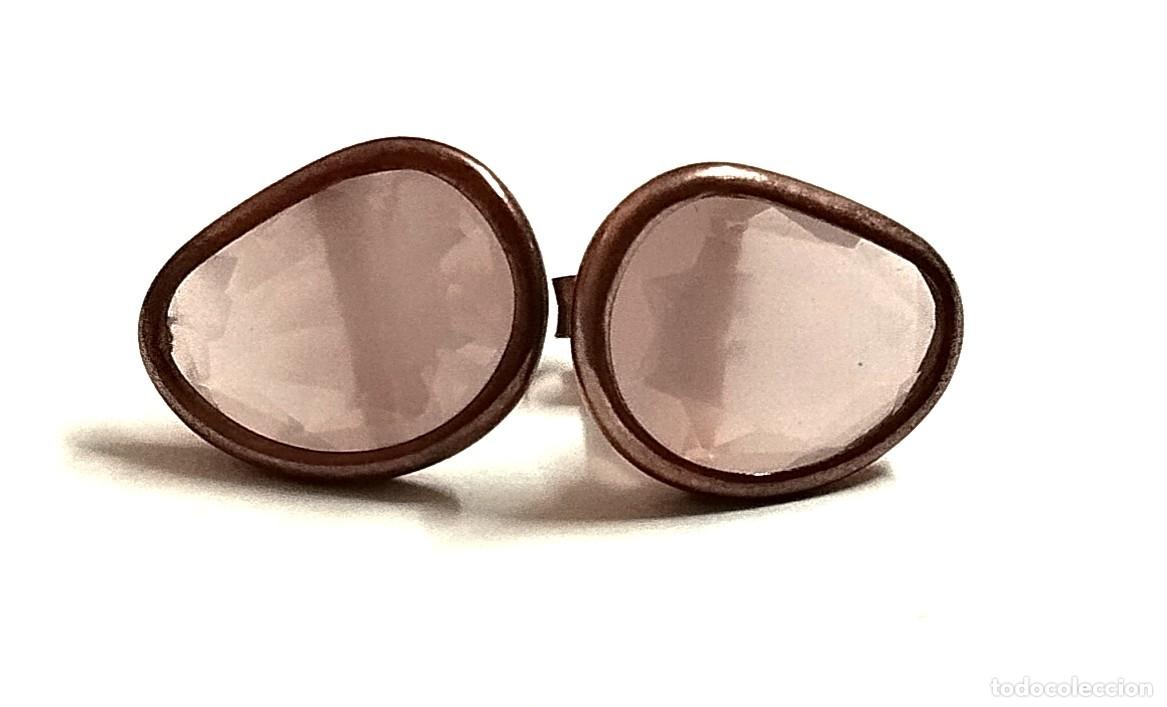Gioielleria: Pendientes Plata chapados en oro rosa con piedra rosa