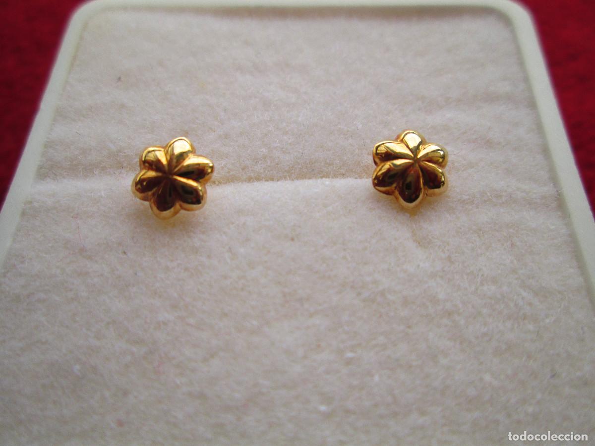 Joyeria: PENDIENTES DE ORO DE 18 KLTS. - CIERRE DE ROSCA - SIN ESTRENAR - Foto 3
