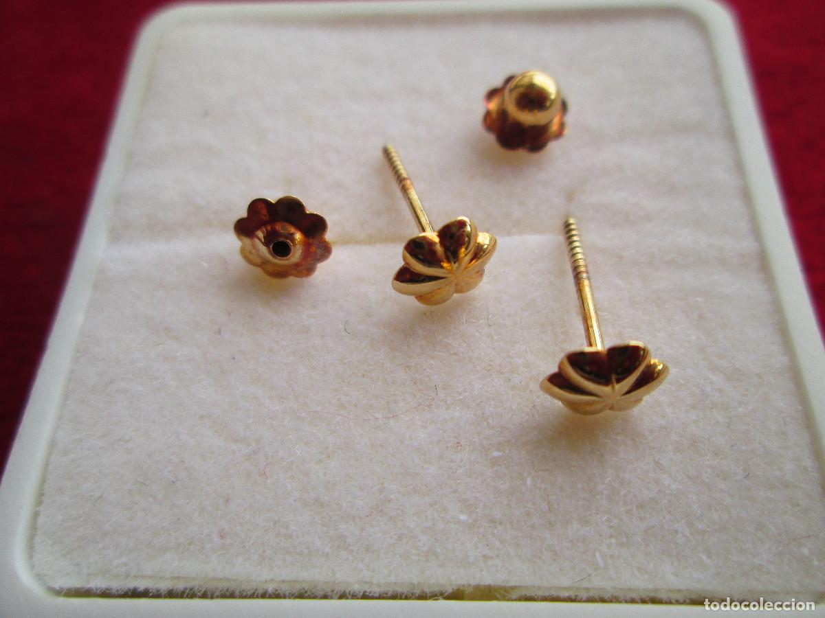 Joyeria: PENDIENTES DE ORO DE 18 KLTS. - CIERRE DE ROSCA - SIN ESTRENAR - Foto 4