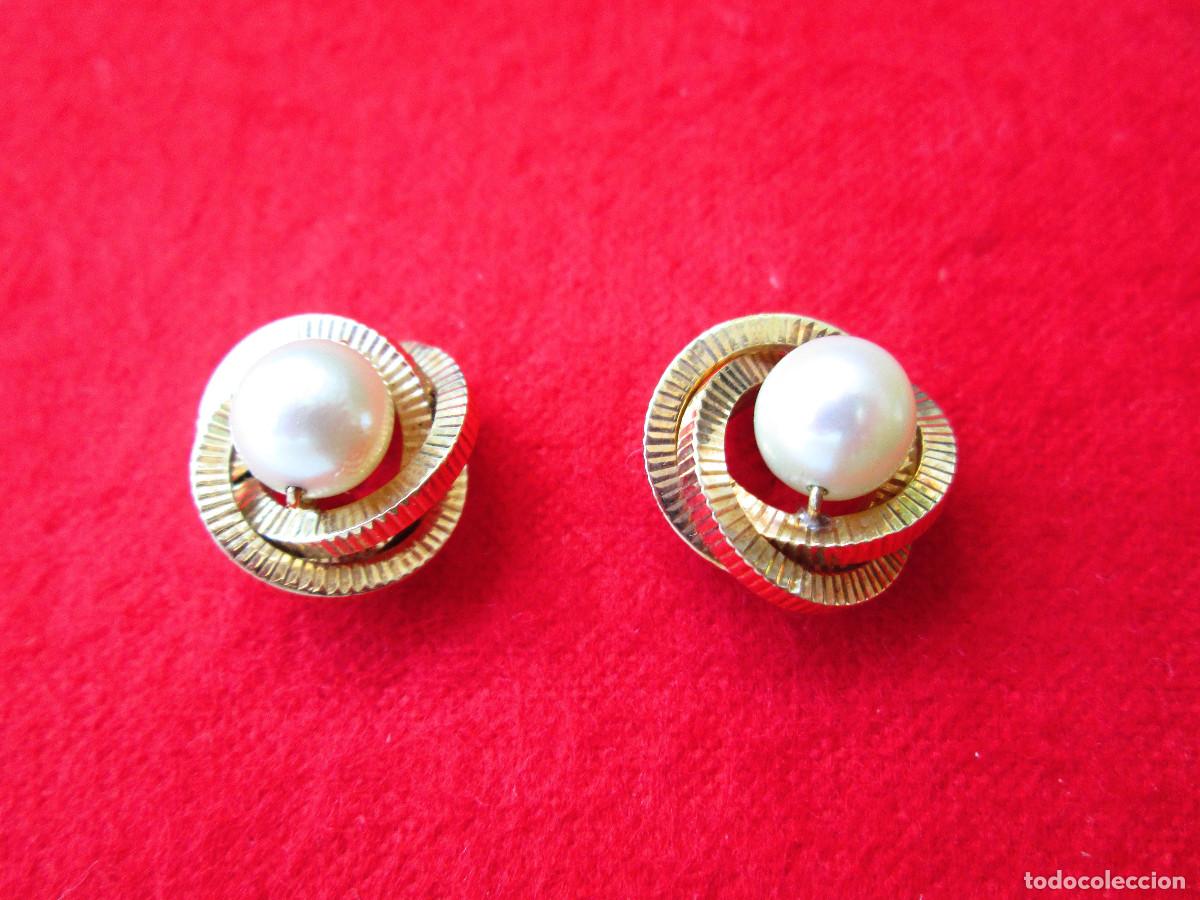 Joaillerie: PENDIENTES DE ORO DE 18 KLTS.- CON PERLAS - SIN ESTRENAR