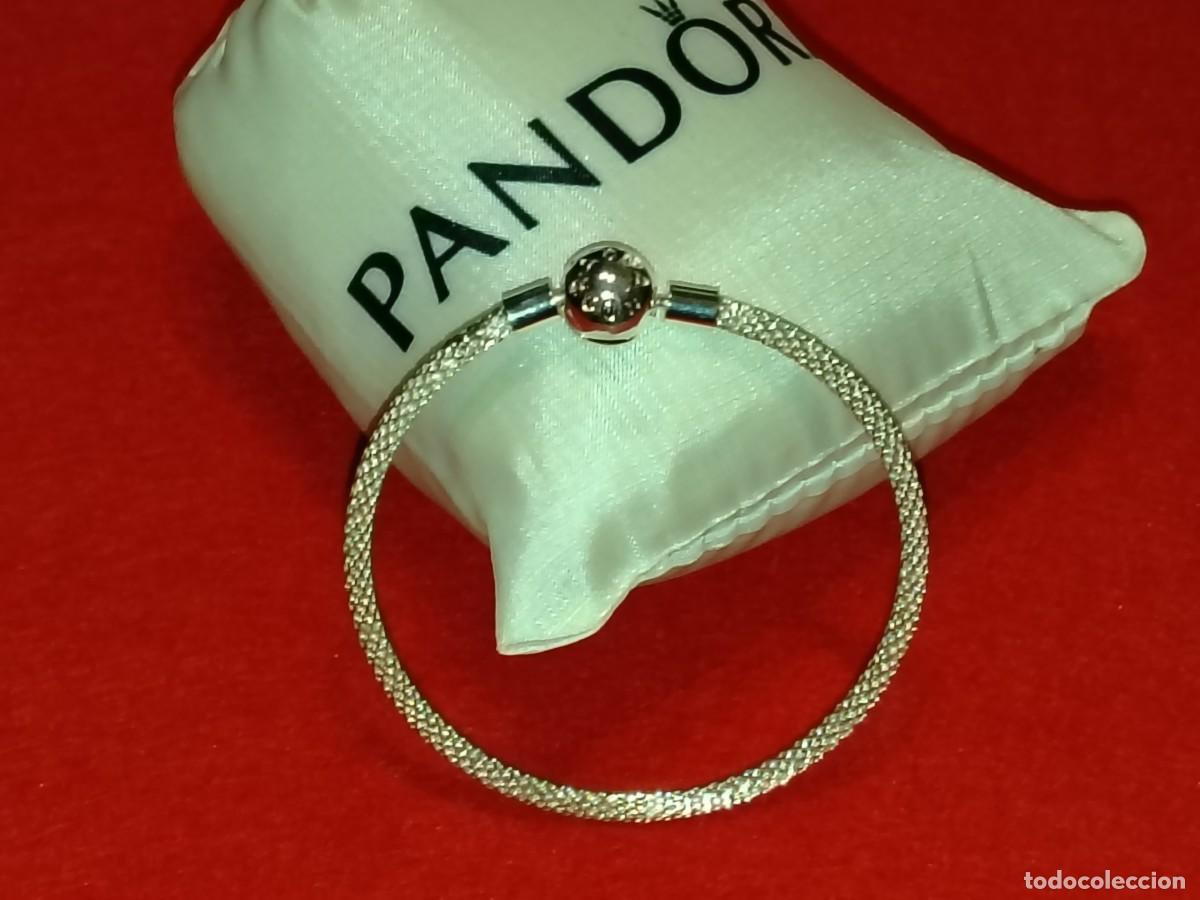 Joyeria: PULSERA PANDORA SACADA DE CAT&Aacute;LOGO, CLAS&Iacute;CA BRILLANTE CHAPADA EN PLATA (20 cm)
