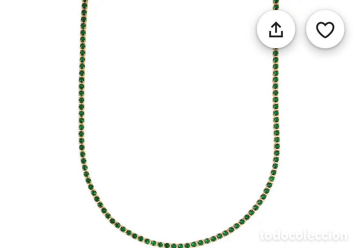 Joyeria: Collar dorado con circonitas verdes - Foto 3