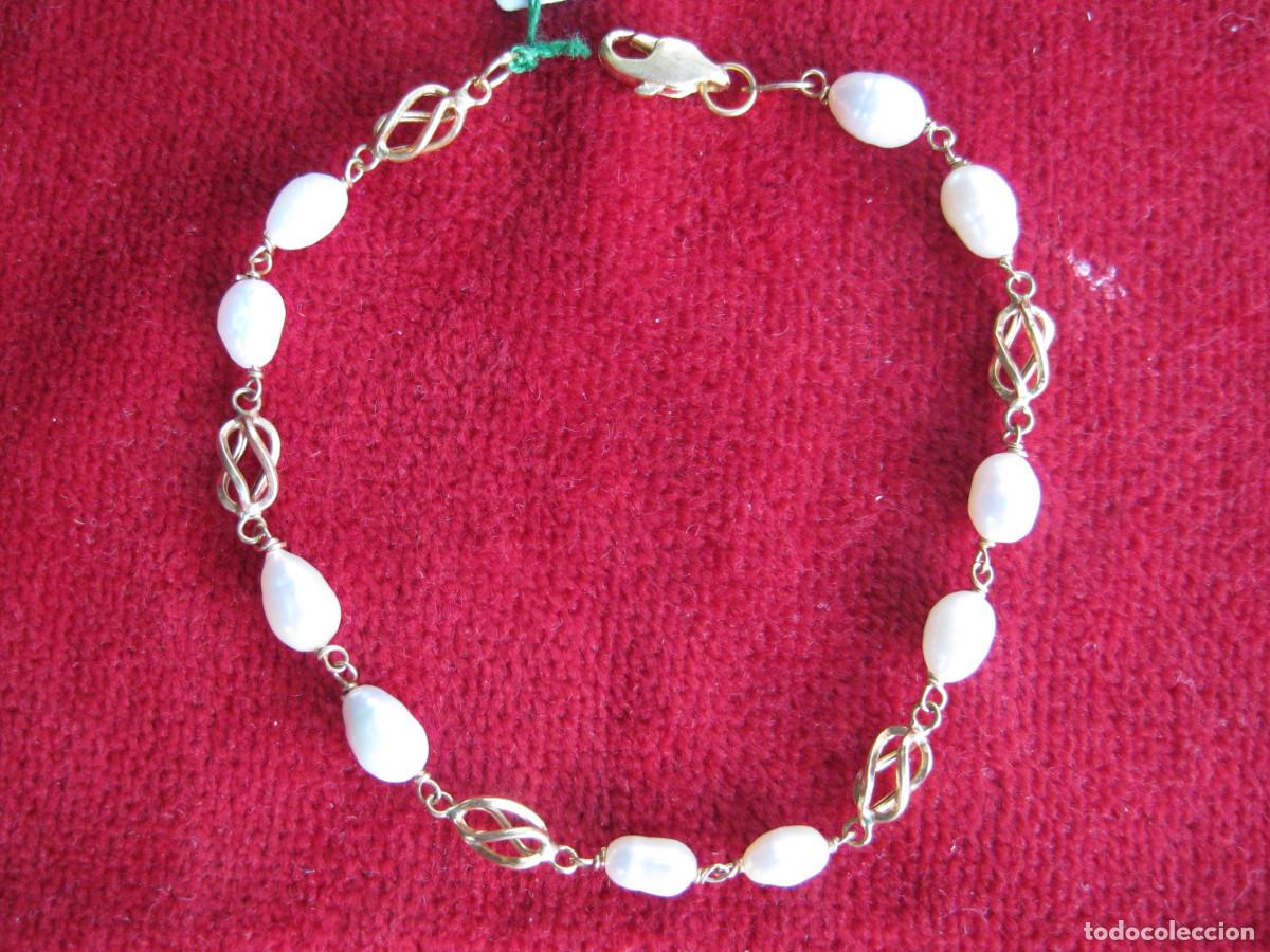Joalharia: PULSERA DE ORO 18 KLTS Y PERLAS - SIN ESTRENAR