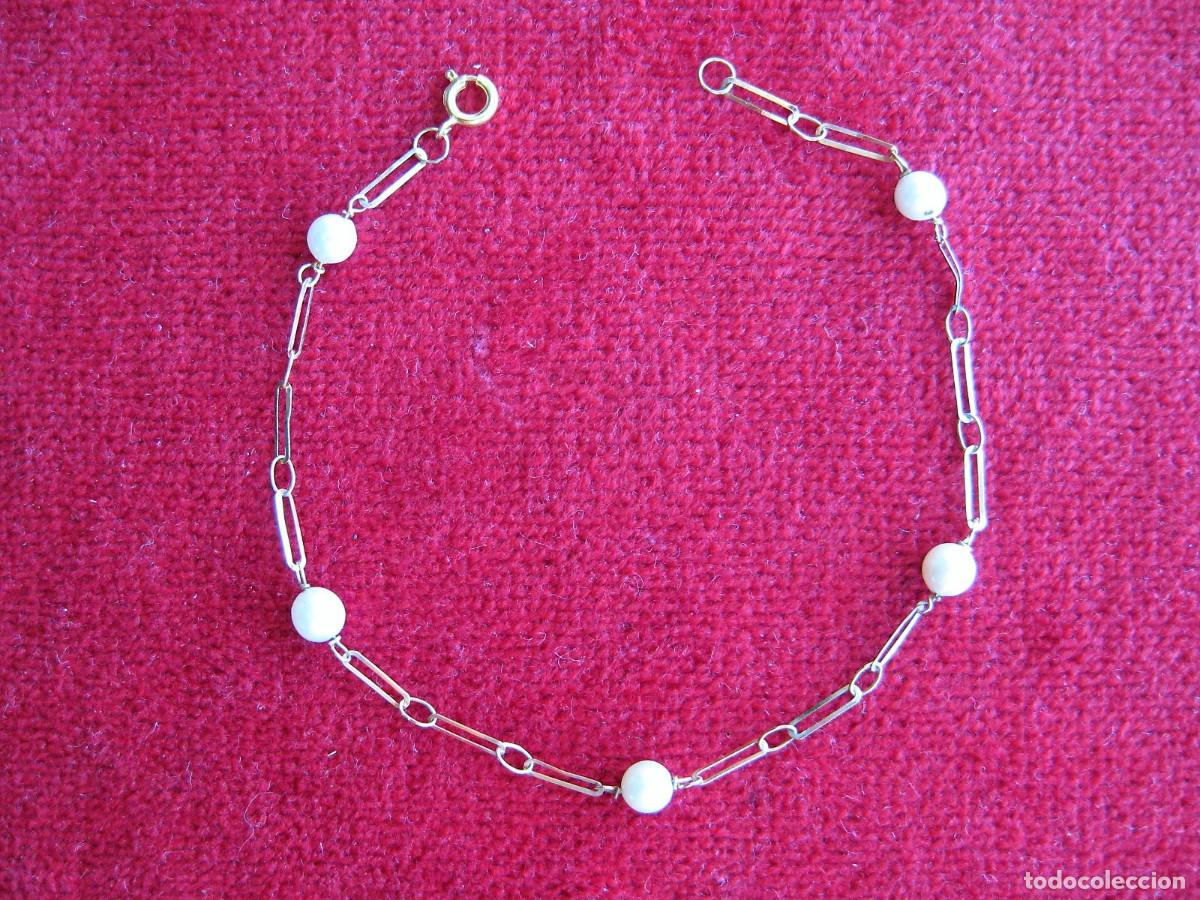 Joyeria: PULSERA DE ORO 18 KLTS CON PERLAS