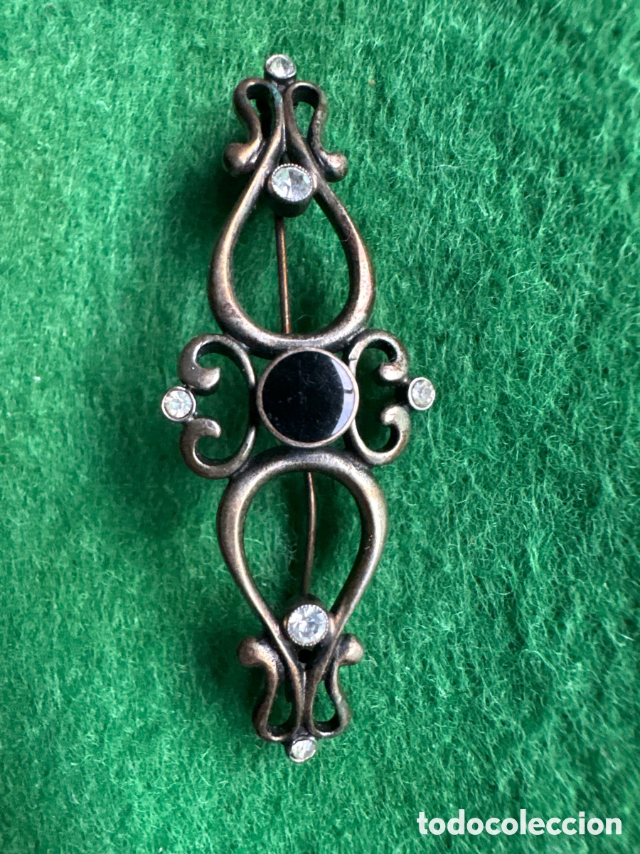 Joaillerie: Broche modernista plata de ley y piedras (A1)