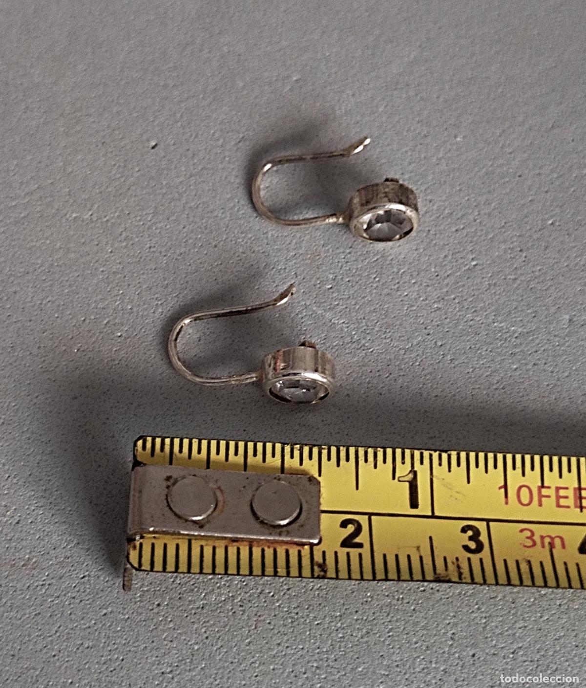 Joyeria: Pendientes de plata de ley, con circonitas, cierre de gancho. - Foto 2