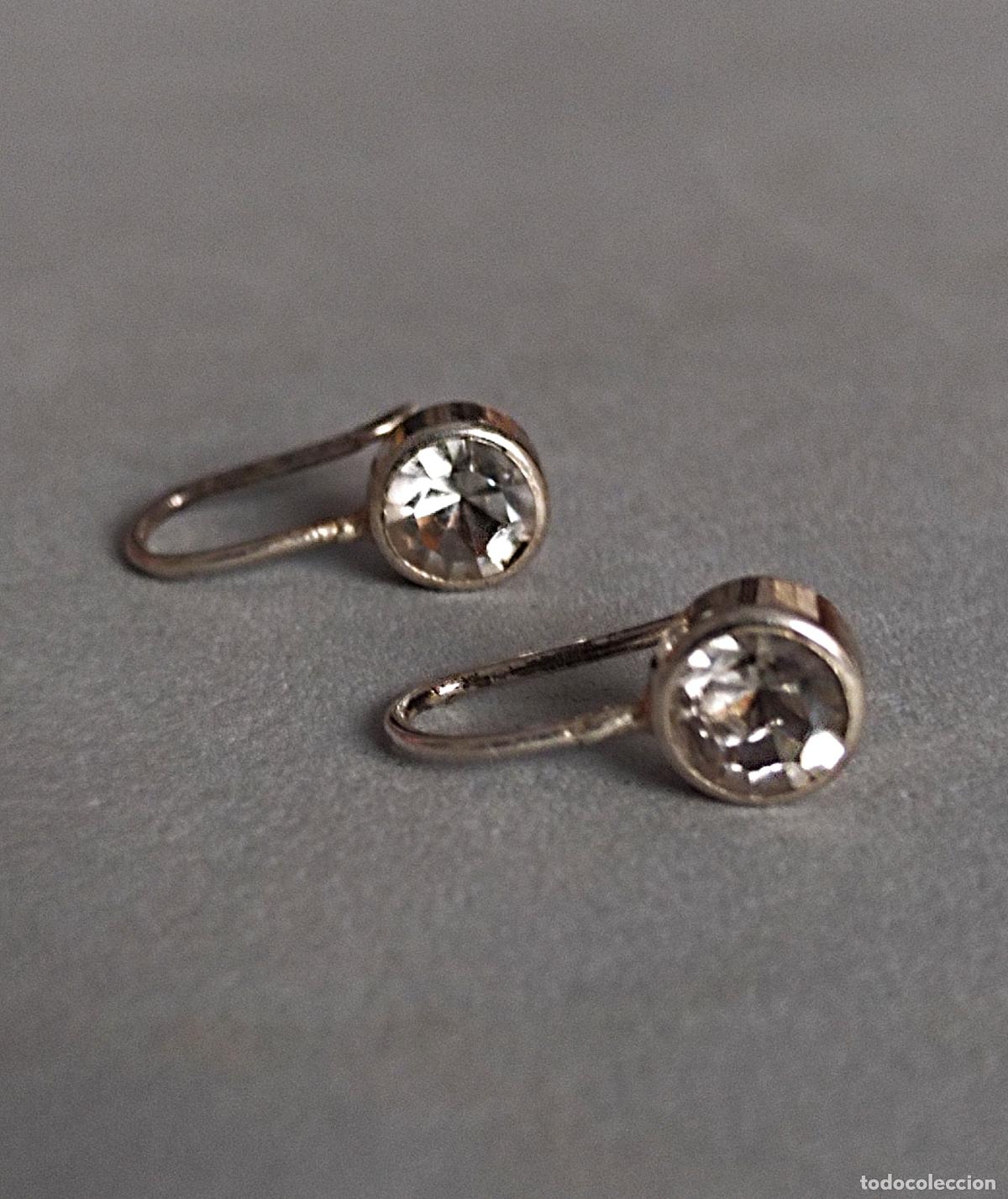 Joyeria: Pendientes de plata de ley, con circonitas, cierre de gancho. - Foto 3