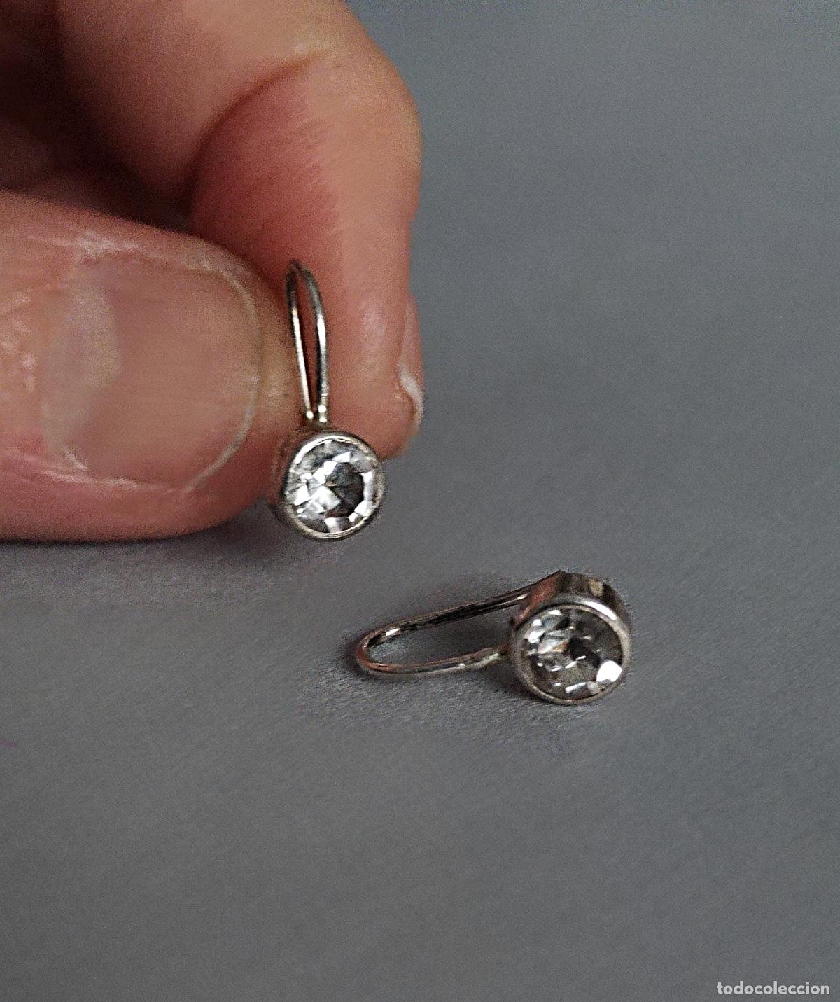 Joyeria: Pendientes de plata de ley, con circonitas, cierre de gancho. - Foto 4