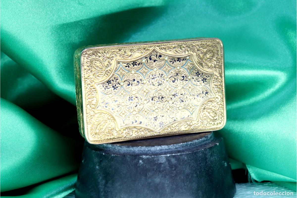 Joyeria: 60 gramos - Caja de rap&eacute;, en oro - Siglo XIX - Foto 2