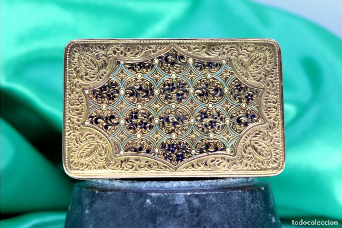 Joyeria: 60 gramos - Caja de rap&eacute;, en oro - Siglo XIX - Foto 5