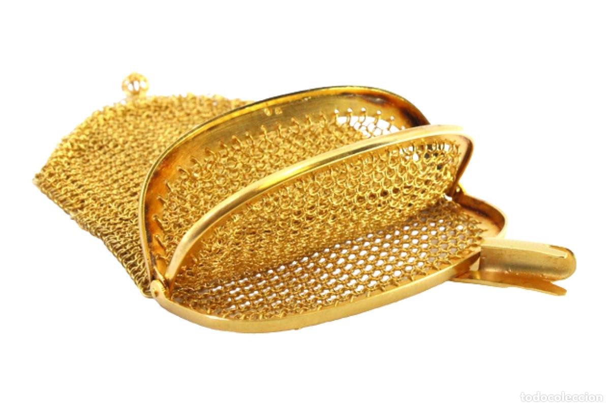 Joyeria: Monedero de oro de 19,2 quilates de 56 gramos, siglo XIX