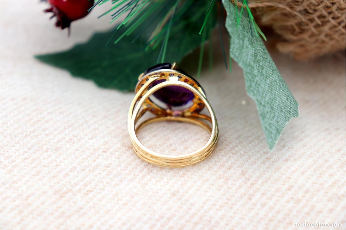 Joyeria: Anillo de Oro 19.2K con amatista y cuarzo - Foto 3