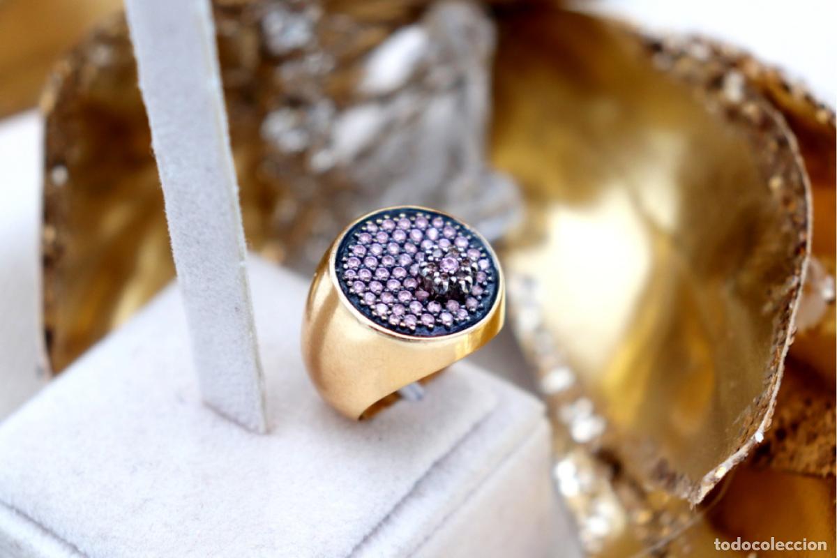 Schmuck: Anillo de oro de 19,2 quilates con amatistas