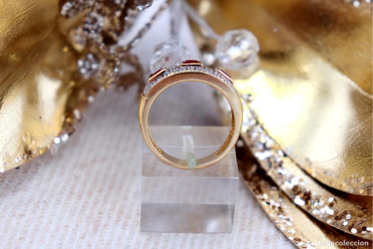 Joyeria: Anillo de oro de 19,2 quilates con diamantes y rub&iacute;es - Foto 7