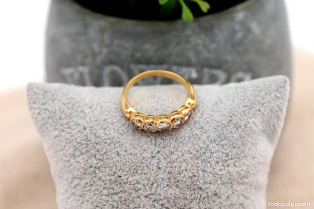 Joalharia: Anillo de oro de 19,2 quilates con diamantes