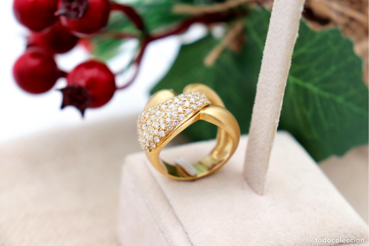 Joalharia: Anillo de oro de 19,2 quilates con diamantes
