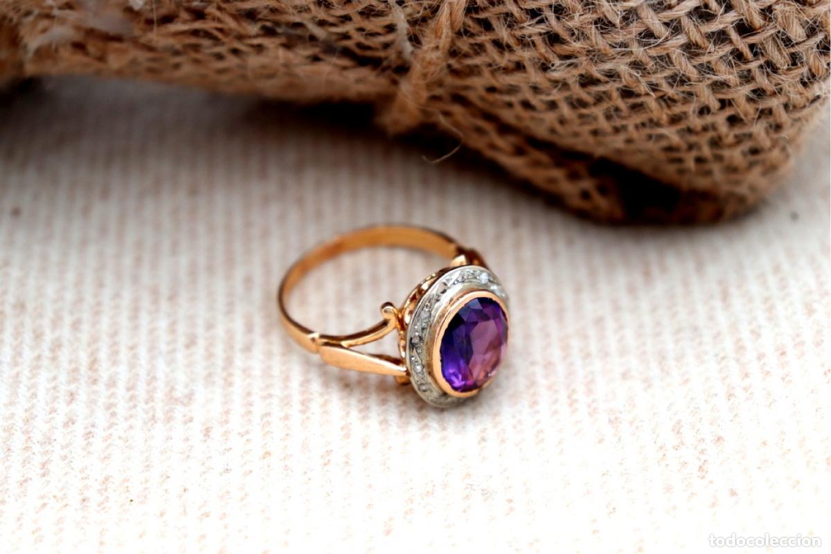 Joyeria: Anillo de oro de 19,2 quilates con diamantes y rub&iacute; - Foto 5