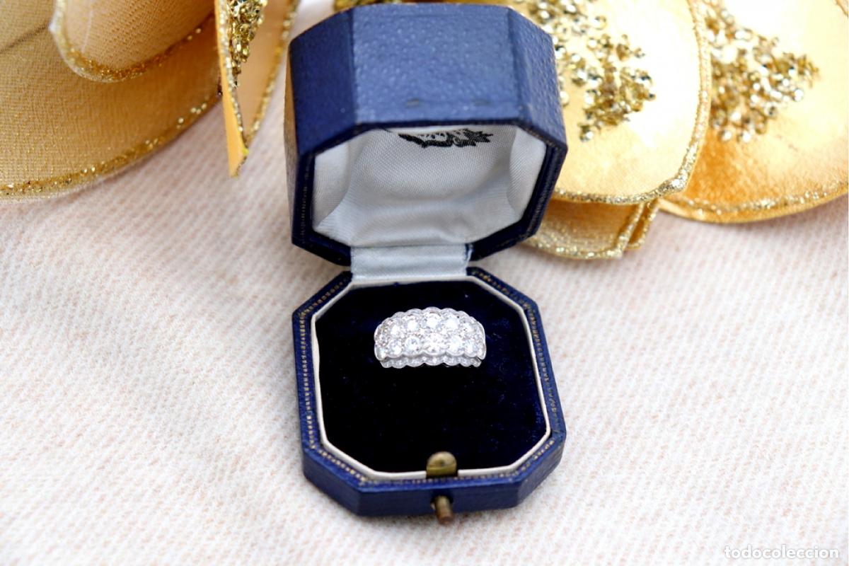 Joyeria: Anillo de oro blanco de 18 quilates con diamantes. - Foto 8