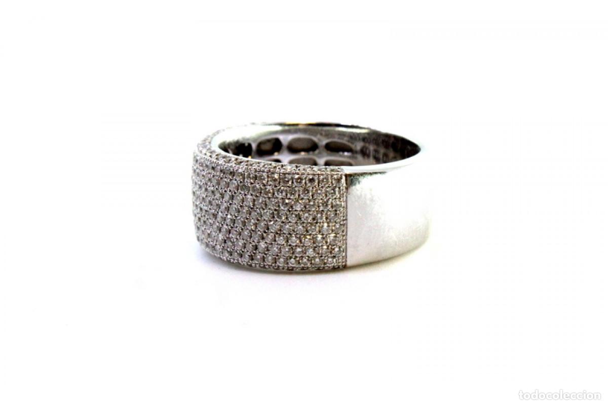 Joyeria: Anillo de oro blanco de 18 quilates con diamantes. - Foto 6