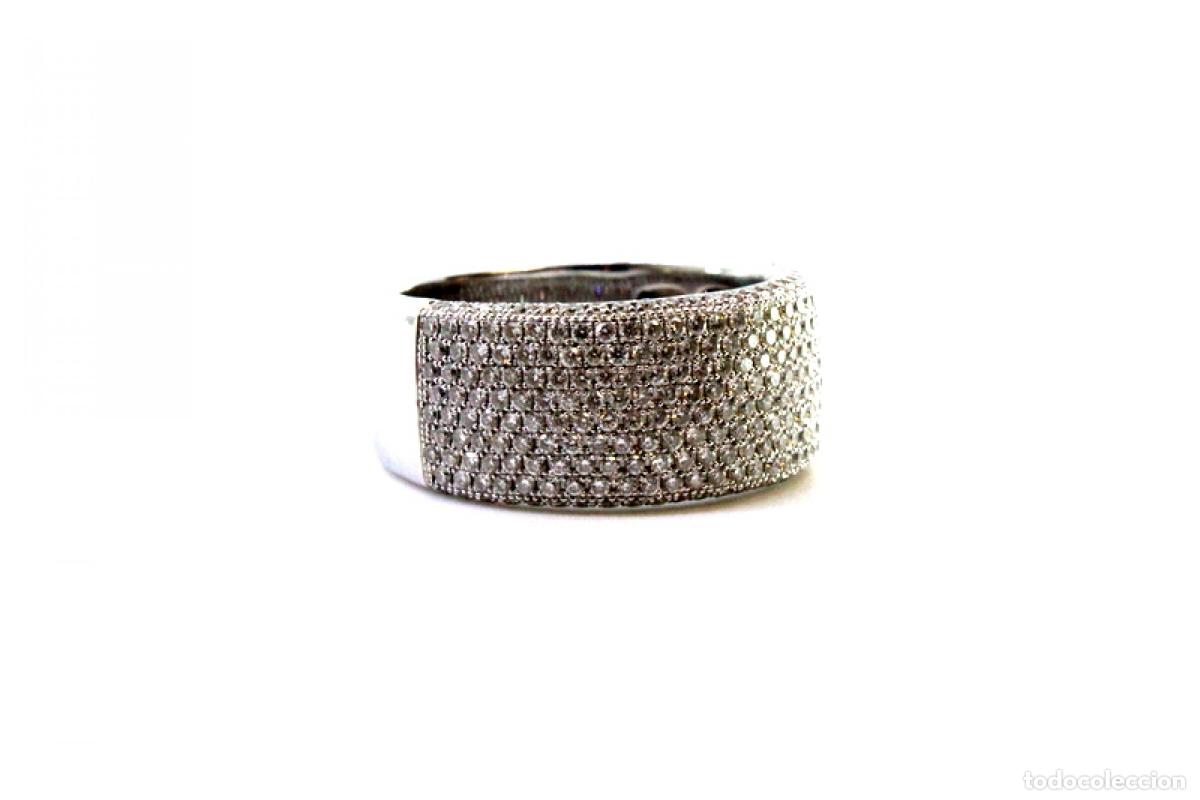 Joyeria: Anillo de oro blanco de 18 quilates con diamantes. - Foto 7