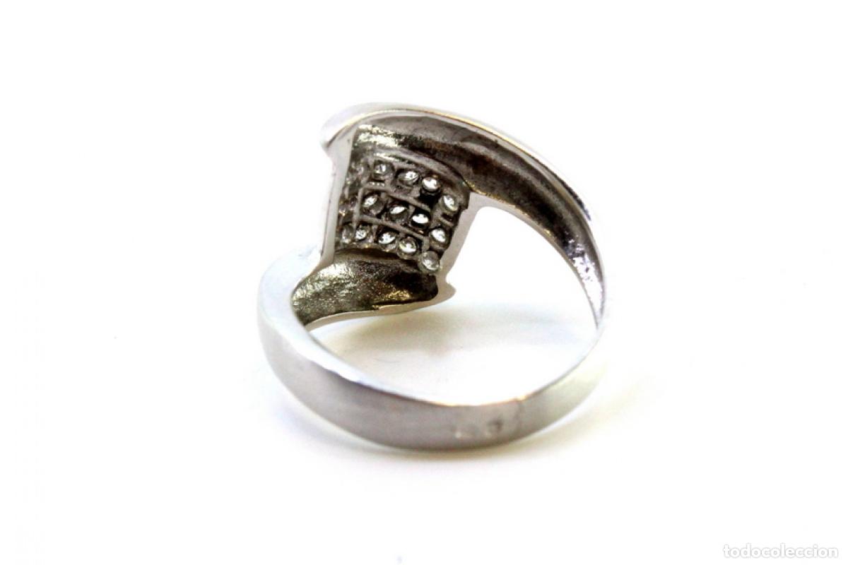 Joyeria: Anillo de oro blanco de 19,2K con diamantes. - Foto 5
