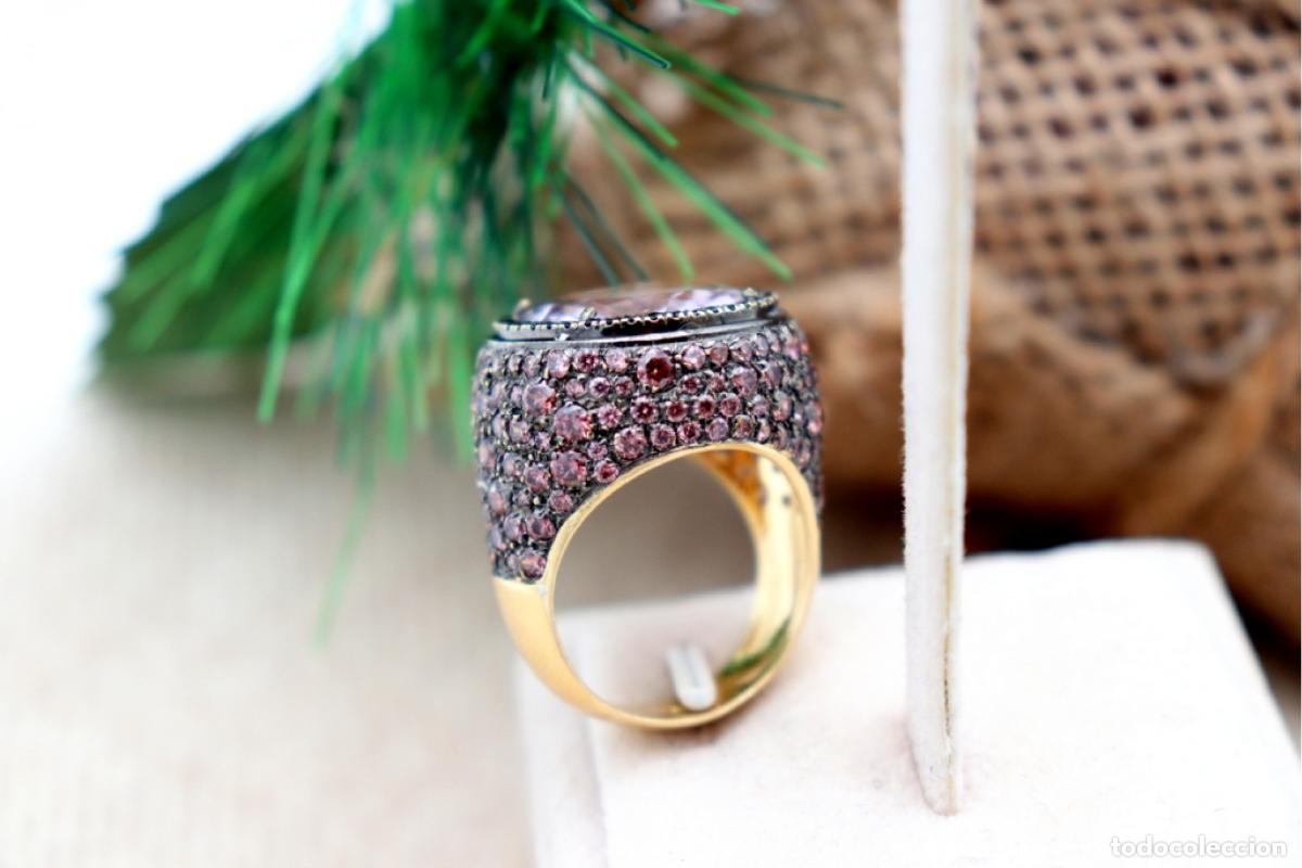 Joyeria: Anillo de Oro 19.2K con jade&iacute;ta y cuarzo - Foto 4