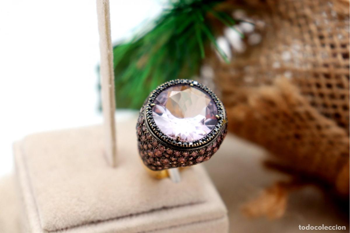 Joyeria: Anillo de Oro 19.2K con jade&iacute;ta y cuarzo - Foto 5