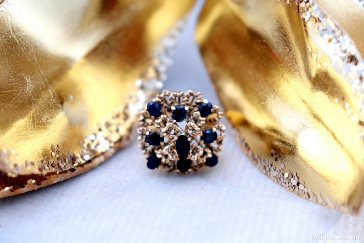 Joyeria: Anillo de oro con zafiros australianos. - Foto 2