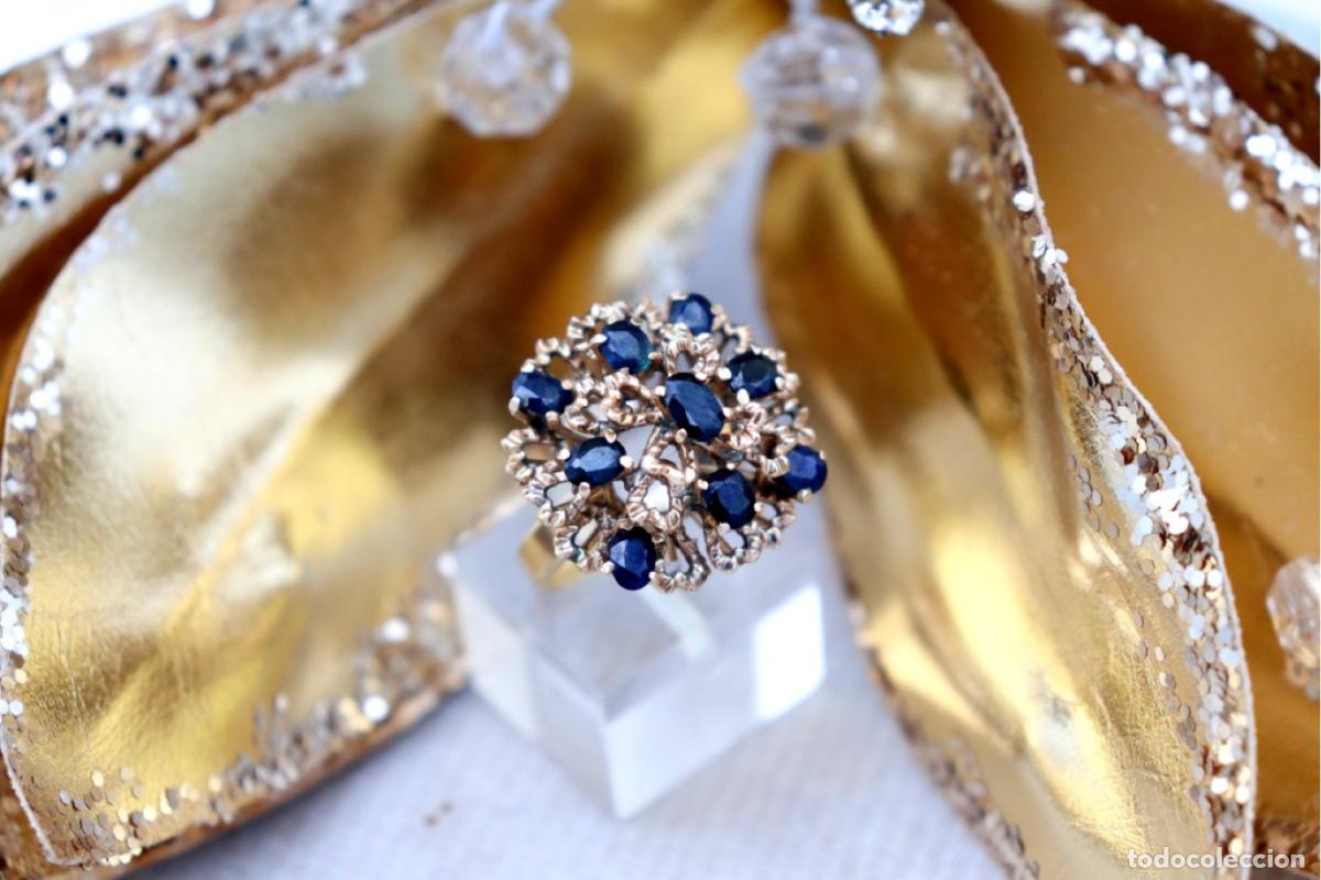 Jewelry: Anillo de oro con zafiros australianos.