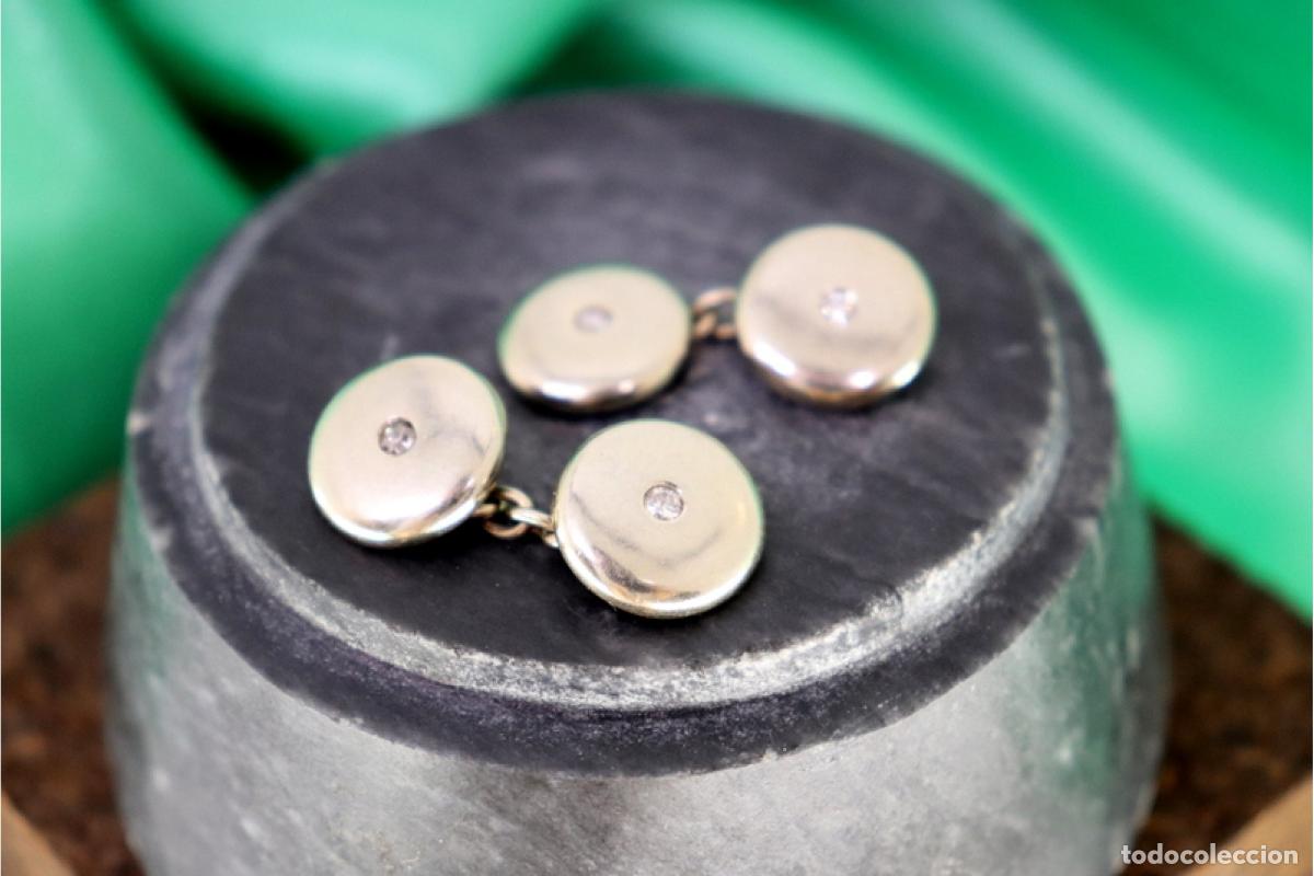 Joyeria: Gemelos de oro de 18 quilates con diamantes