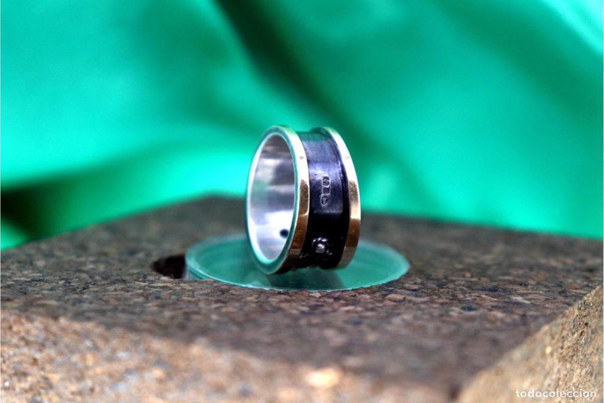 Joyeria: Anillo en oro y plata de 19,2K. - Foto 4