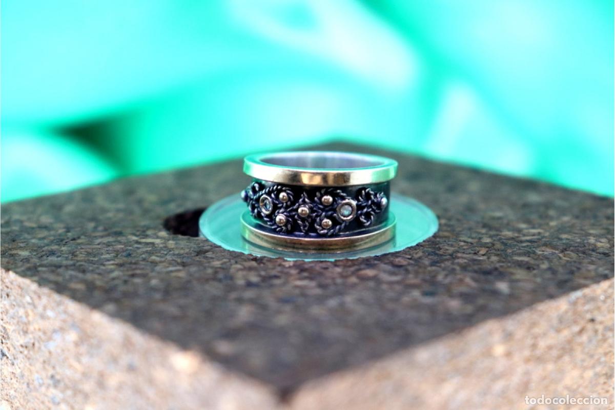 Joyeria: Anillo en oro y plata de 19,2K. - Foto 5