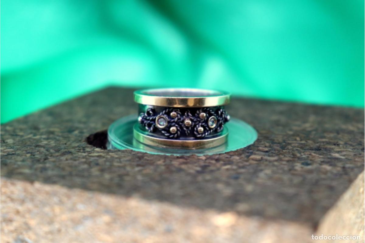Joyeria: Anillo en oro y plata de 19,2K. - Foto 6
