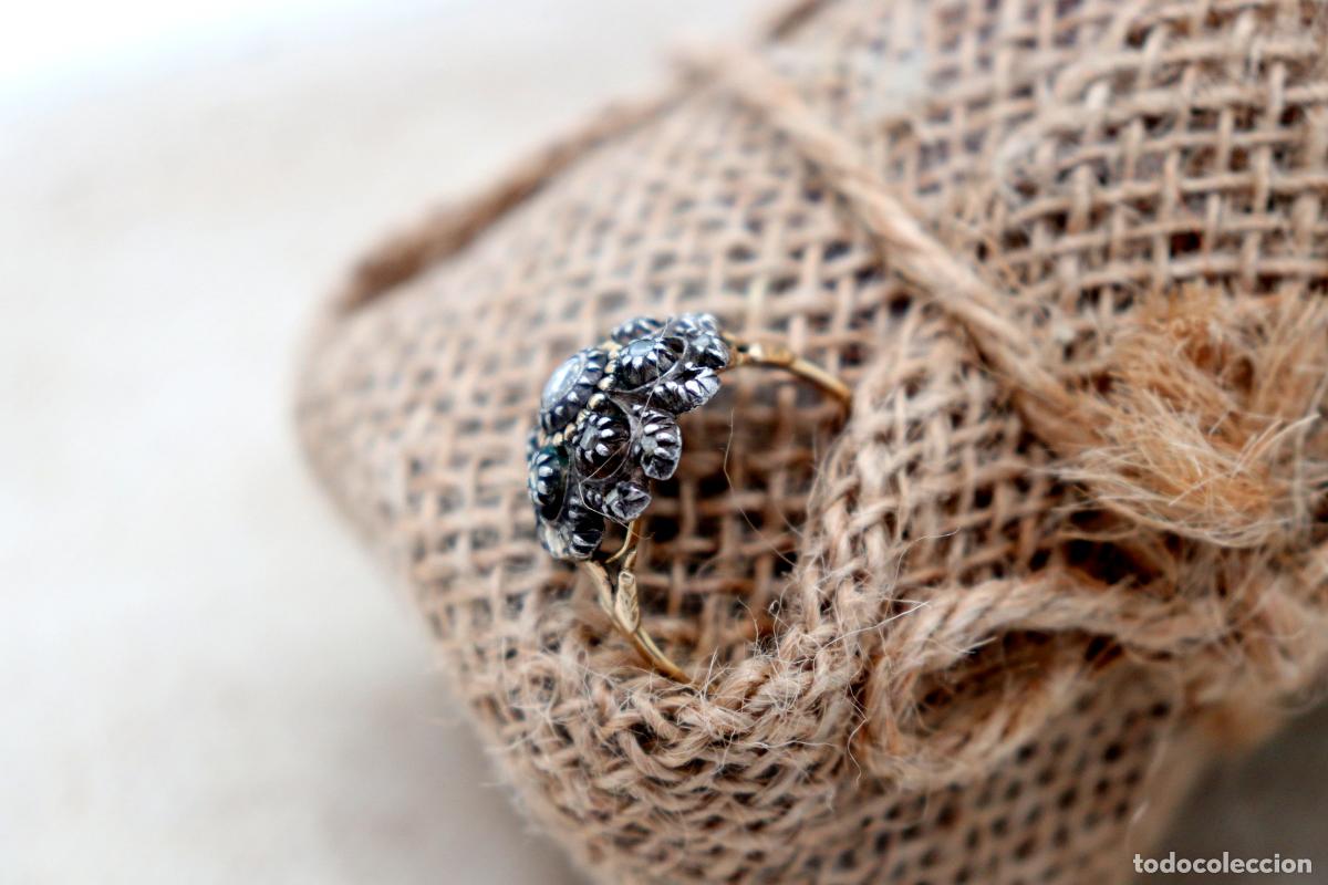 Joyeria: Anillo de oro y plata de 19,2K con diamantes. - Foto 8