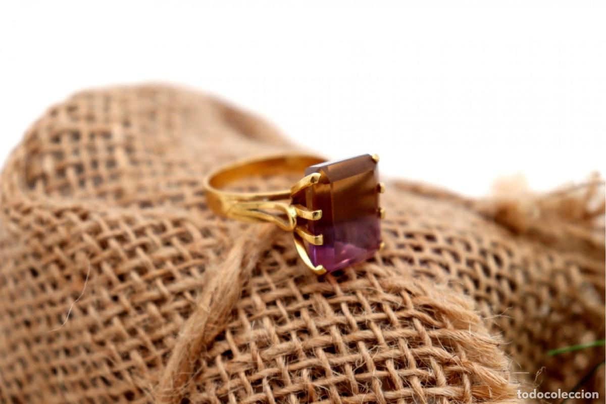 Joyeria: Anillo de oro de 19,2 quilates con amatista - Foto 2