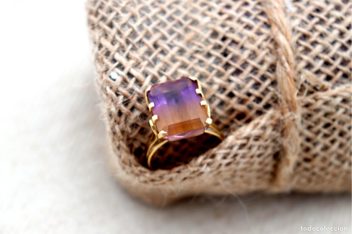 Joyeria: Anillo de oro de 19,2 quilates con amatista - Foto 3