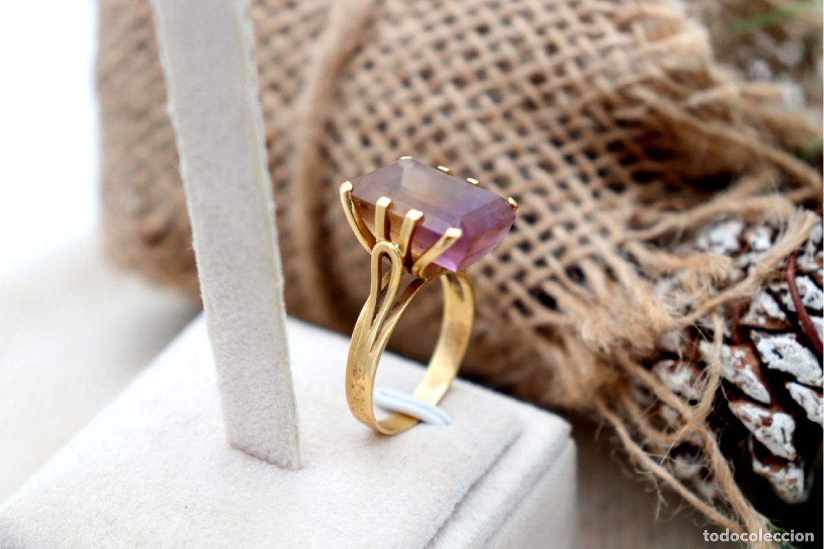 Joyeria: Anillo de oro de 19,2 quilates con amatista - Foto 5