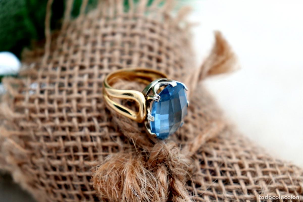 Joyeria: Anillo de oro de 19,2 quilates con aguamarina - Foto 5
