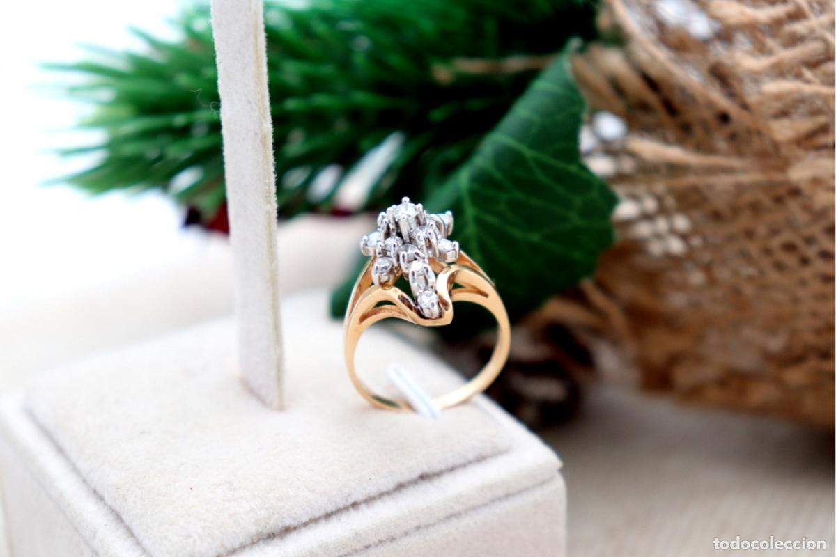 Joyeria: Anillo de oro bicolor con diamantes. - Foto 3