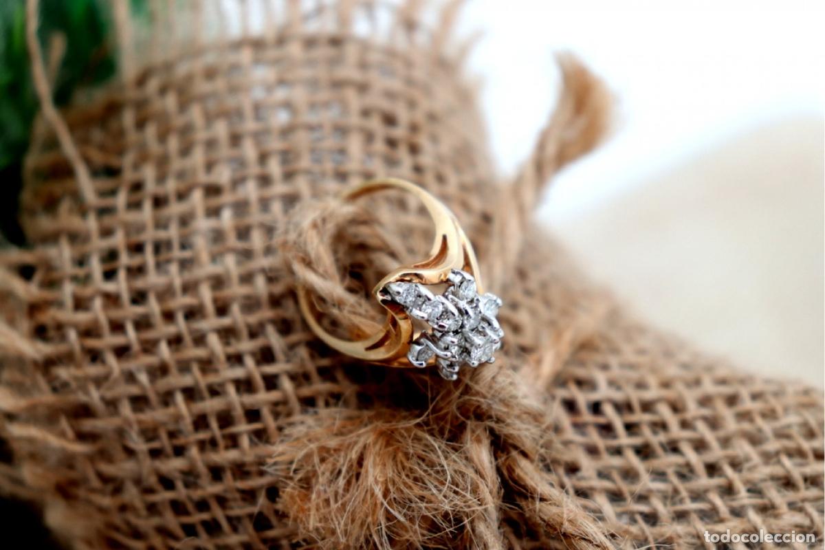 Joyeria: Anillo de oro bicolor con diamantes. - Foto 4