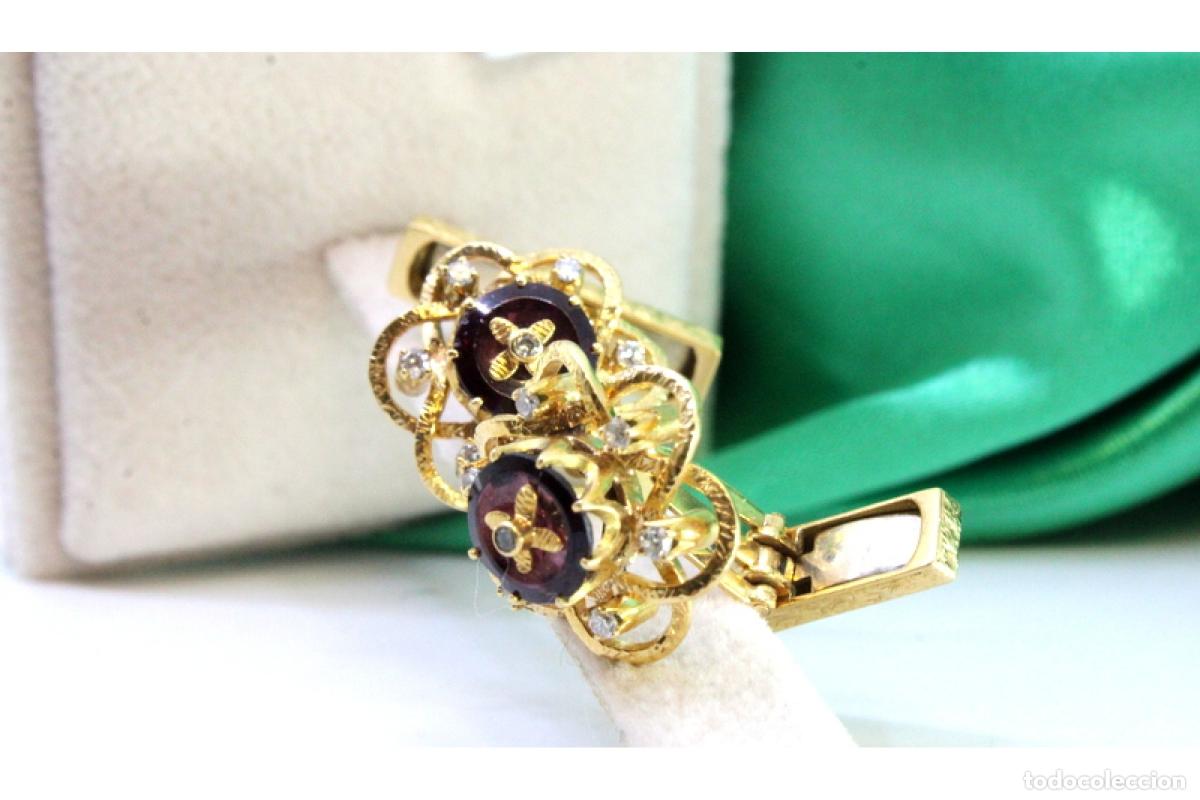 Joyeria: Gemelos de oro de 19,2K con diamantes y &oacute;nix. - Foto 7