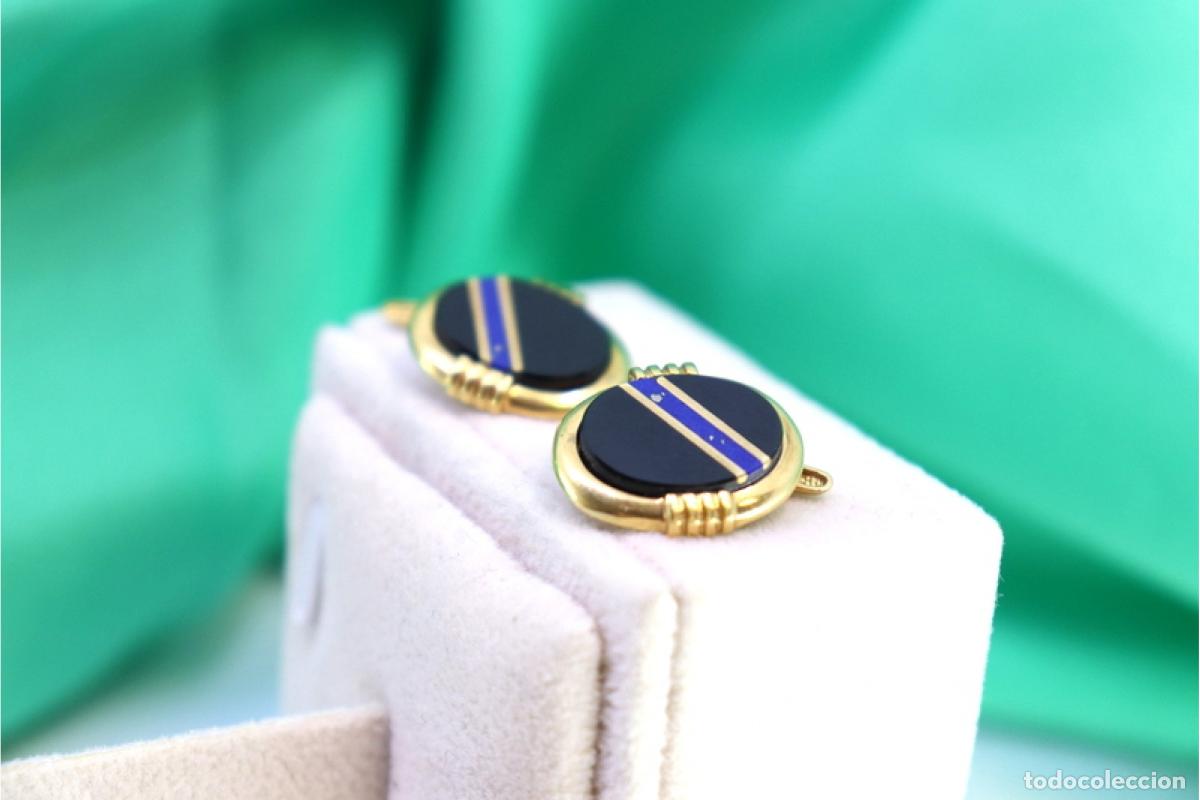 Joyeria: Gemelos de oro de 19,2 quilates con &oacute;nix - Foto 3
