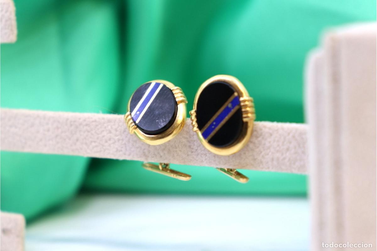 Joyeria: Gemelos de oro de 19,2 quilates con &oacute;nix - Foto 6