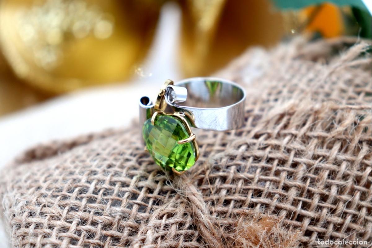 Joyeria: Anillo de oro bicolor de 19,2K con turmalina. - Foto 3