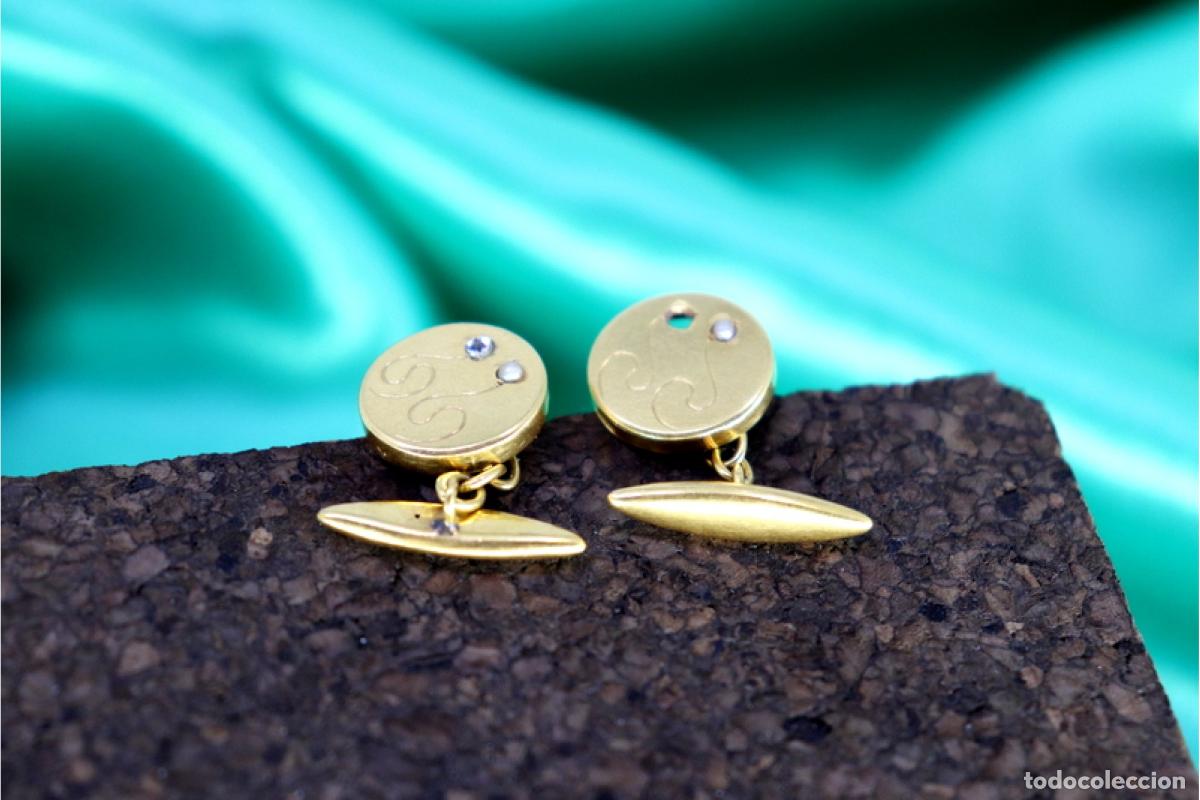 Joyeria: Gemelos de oro de 19,2 quilates con perlas - Foto 3