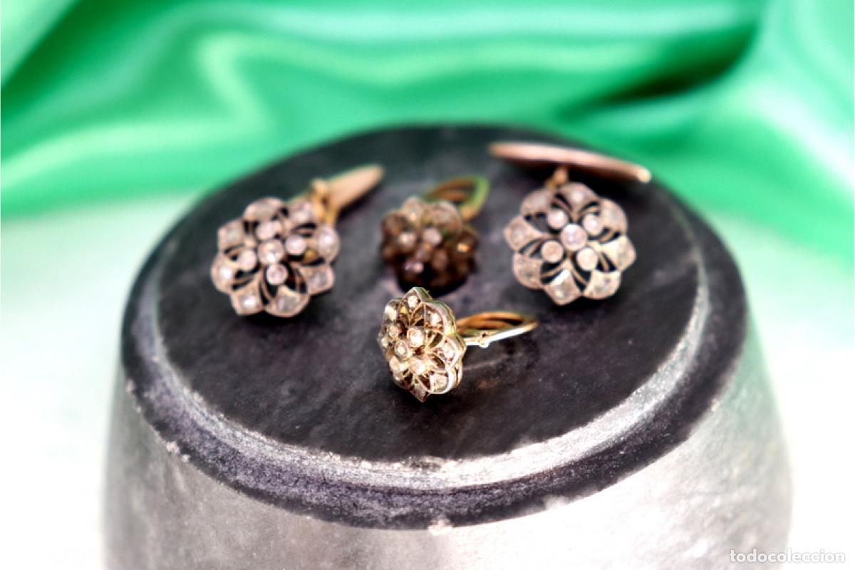 Joyeria: Gemelos de oro y plata de 19,2K con diamantes. - Foto 5