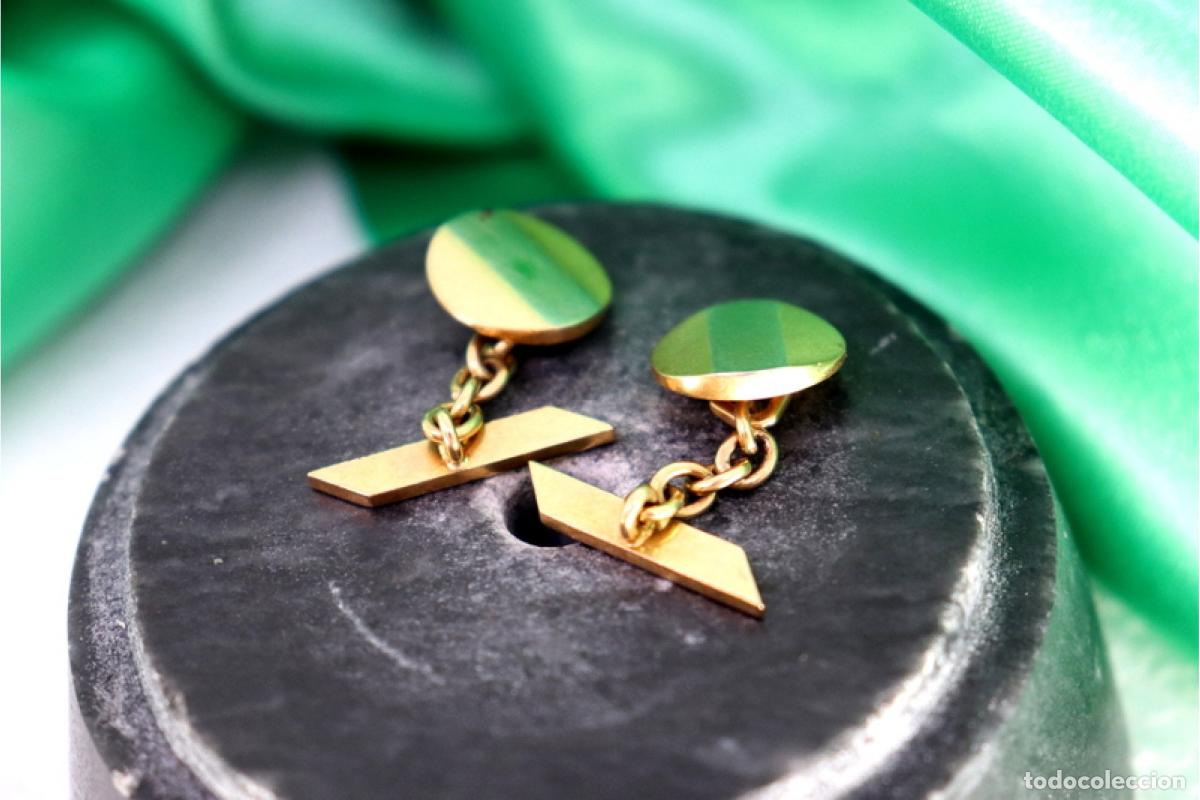 Joyeria: Gemelos de oro bicolor de 19,2 quilates - Foto 2