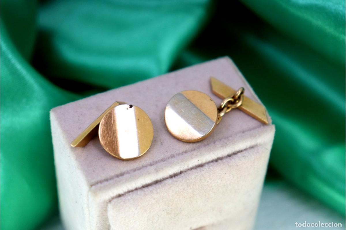 Joyeria: Gemelos de oro bicolor de 19,2 quilates - Foto 6